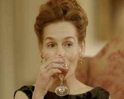 Alice Krige consuming alcohol Alice Krige consuming alcohol